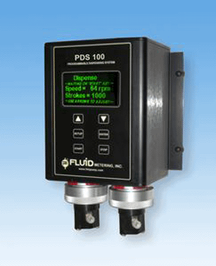 Imagen: El sistema de medición y dispensado líquido Smooth-flo PDS-100 (Fotografía cortesía de Fluid Metering).